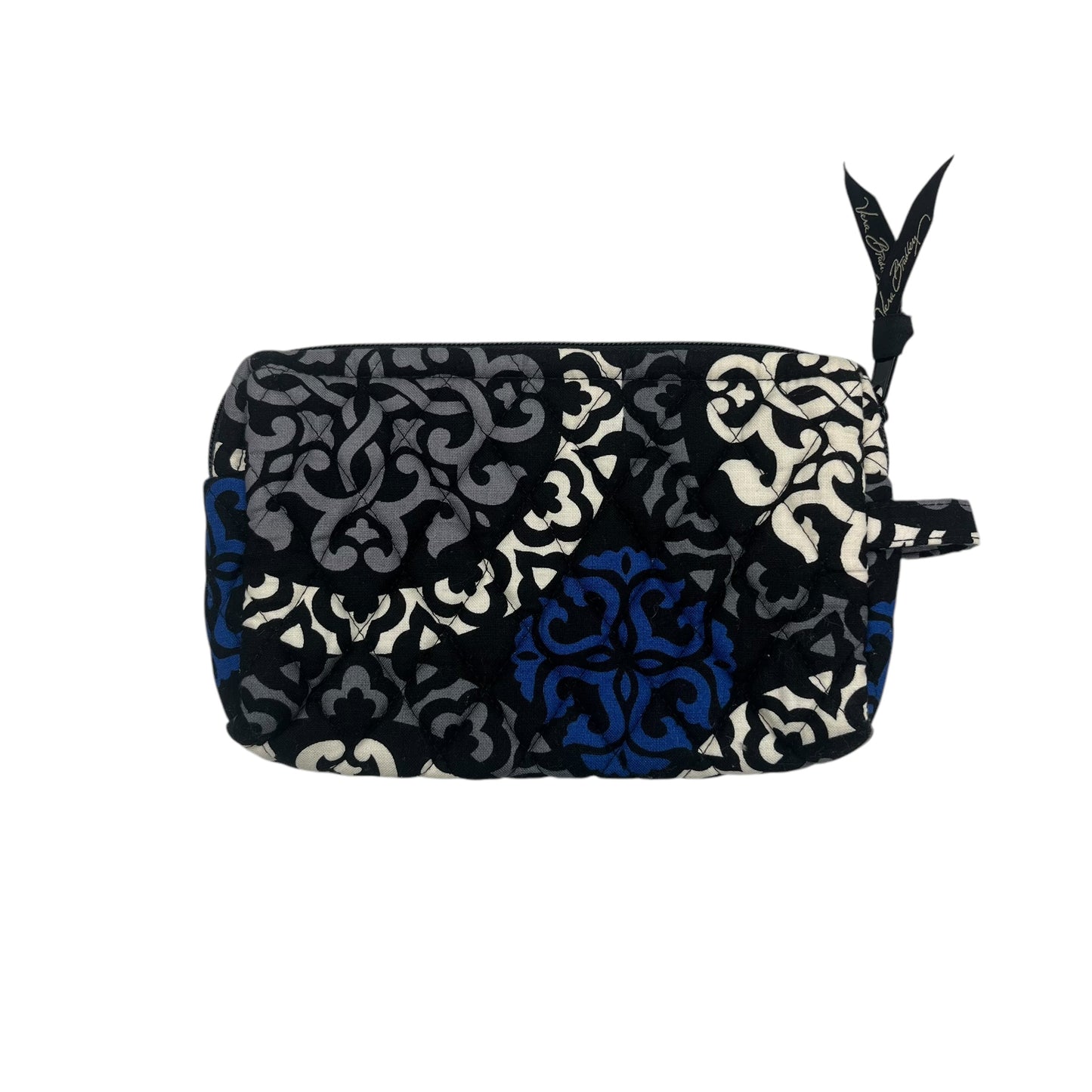 Makeup Bag By Vera Bradley In Black & Blue, Size:Small