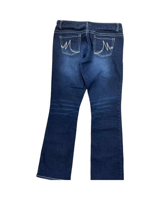 Jeans Boot Cut By Maurices In Blue Denim, Size:L