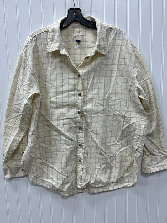 Blouse Ls By Universal Thread In Cream, Size:L