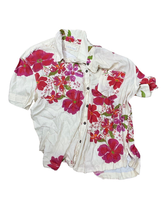 Blouse Ss By We The Free In Cream & Pink, Size:M