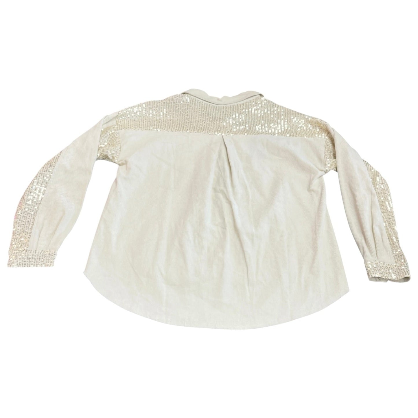 Jacket Shirt By Umgee In Cream, Size: M