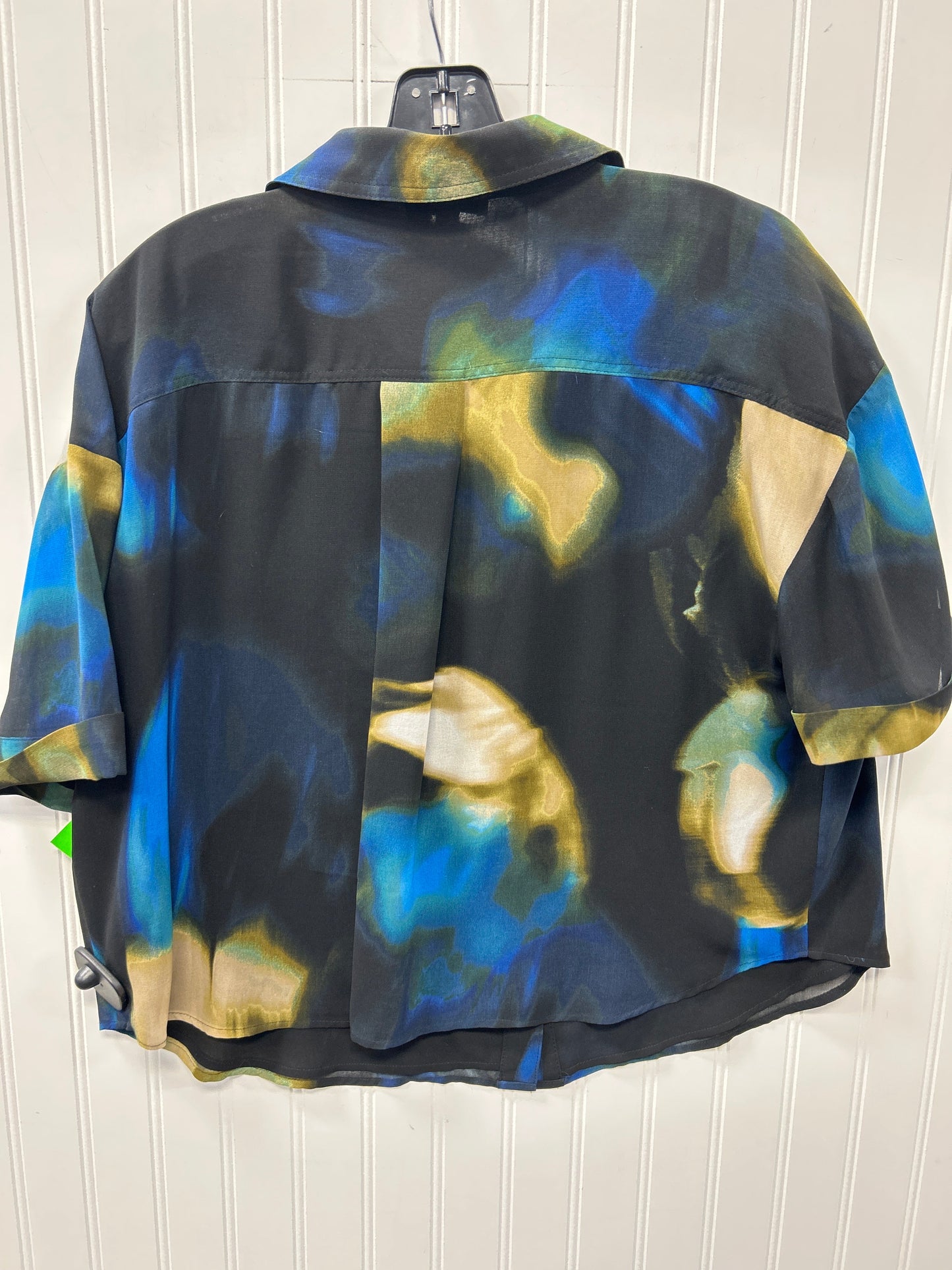 Top Ss By Dkny In Black & Blue, Size:L