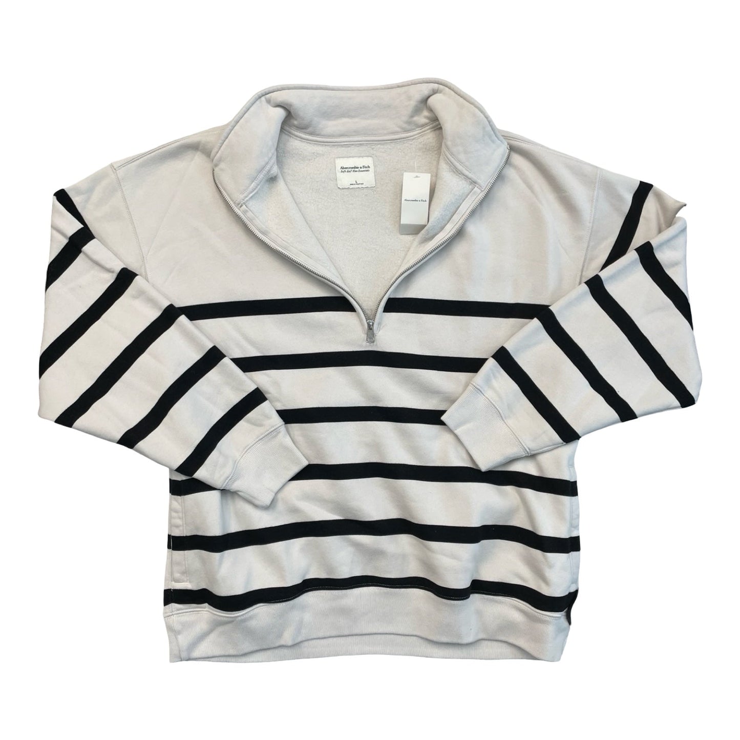 Sweatshirt Collar By Abercrombie And Fitch In Striped Pattern