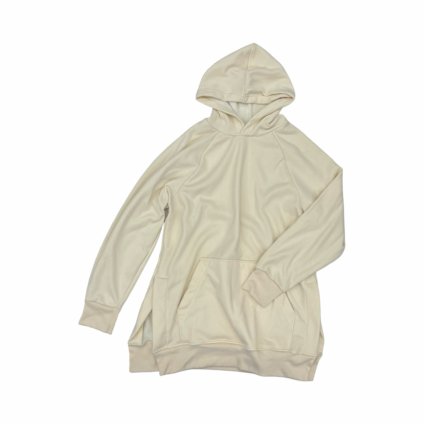 Sweatshirt Hoodie By Clothes Mentor In Cream, Size:Xl