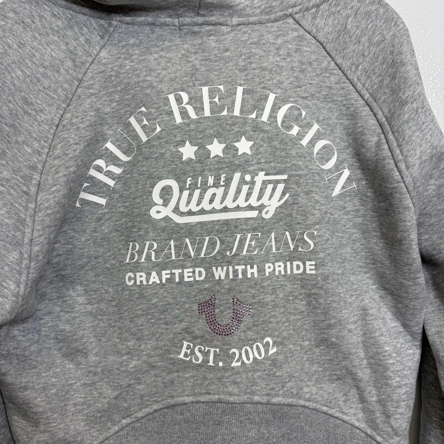 Sweatshirt hoodie By True Religion In Grey, Size: L