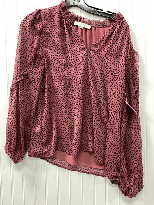 Top Ls By Loft In Pink, Size:M