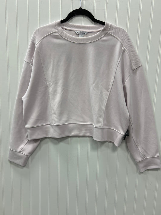 Athletic Top Ls Crewneck By Athleta In Pink, Size:L