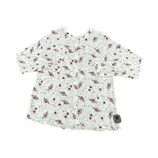 Top Ls By Loft In Floral Print, Size:L