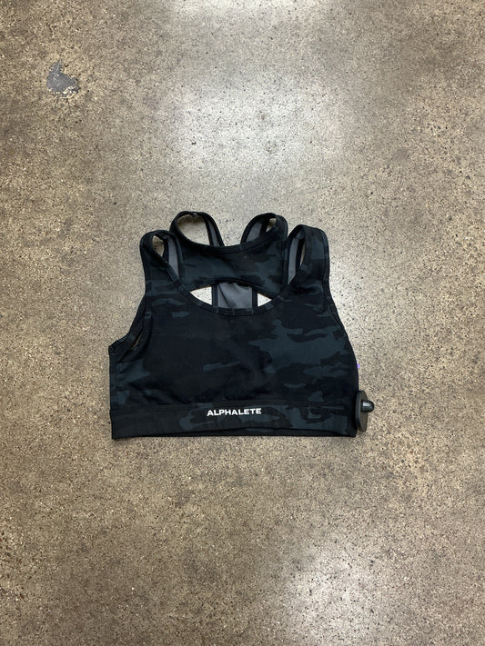 Athletic Bra By Alphalete In Black & Grey, Size:S