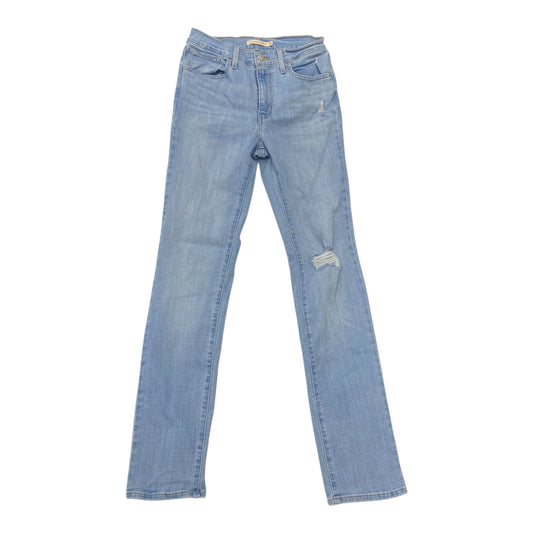 Jeans Skinny By Levis In Blue Denim, Size:6