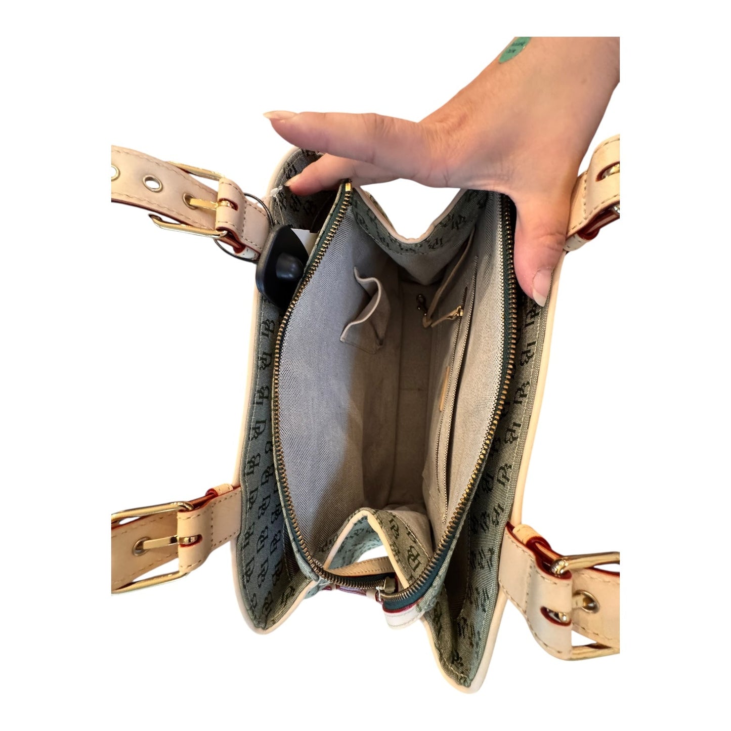 Handbag Designer By Dooney And Bourke In Green, Size:Medium