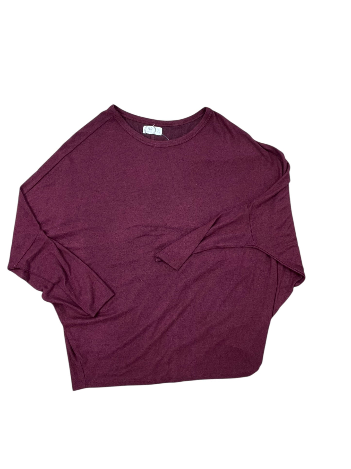 Top 3/4 Sleeve By Maurices In Maroon, Size:M