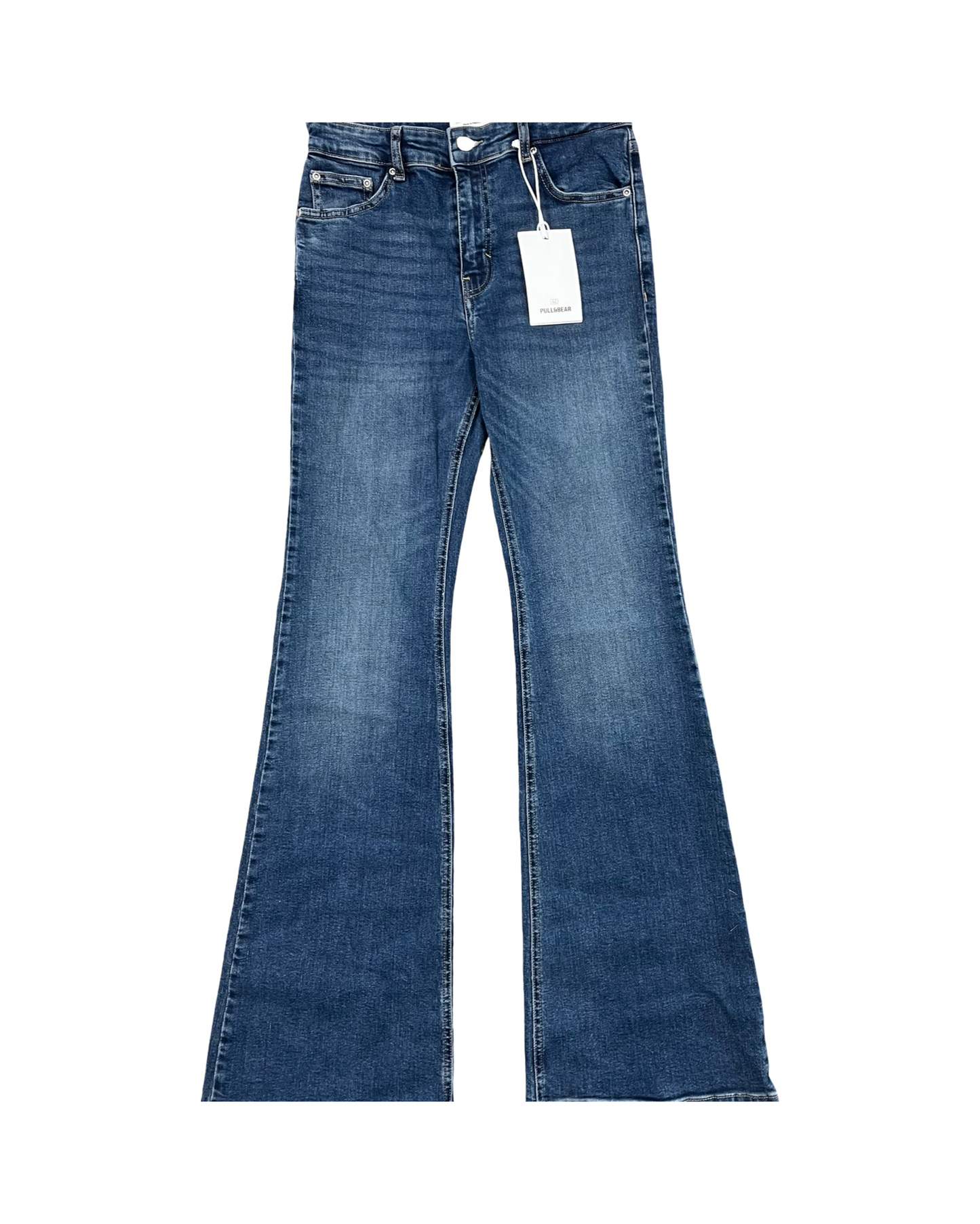 Jeans Flared By Pull&Bear In Blue Denim, Size:6