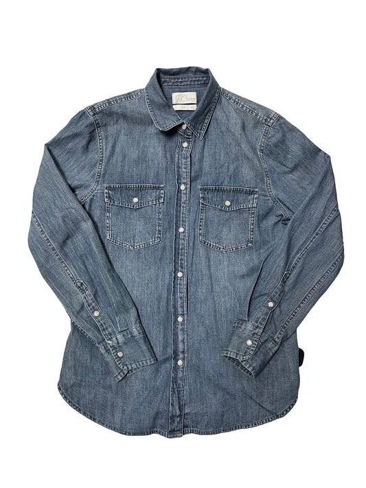 Top Ls By J. Crew In Blue Denim, Size:S