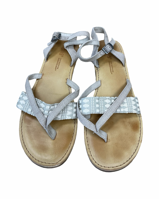 Sandals Flats By Toms In Tan, Size:8
