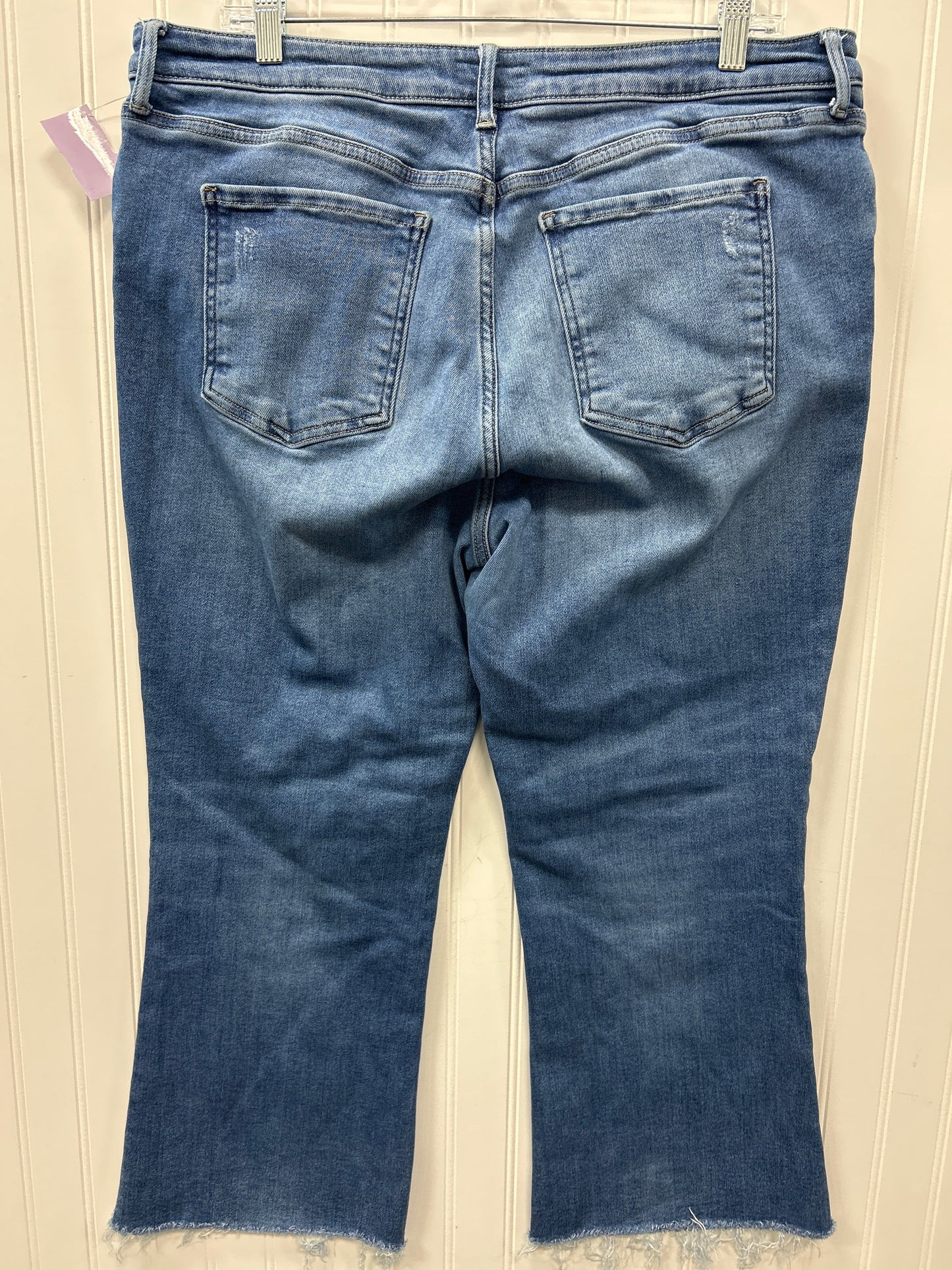 Jeans Straight By Kut In Blue Denim, Size:18