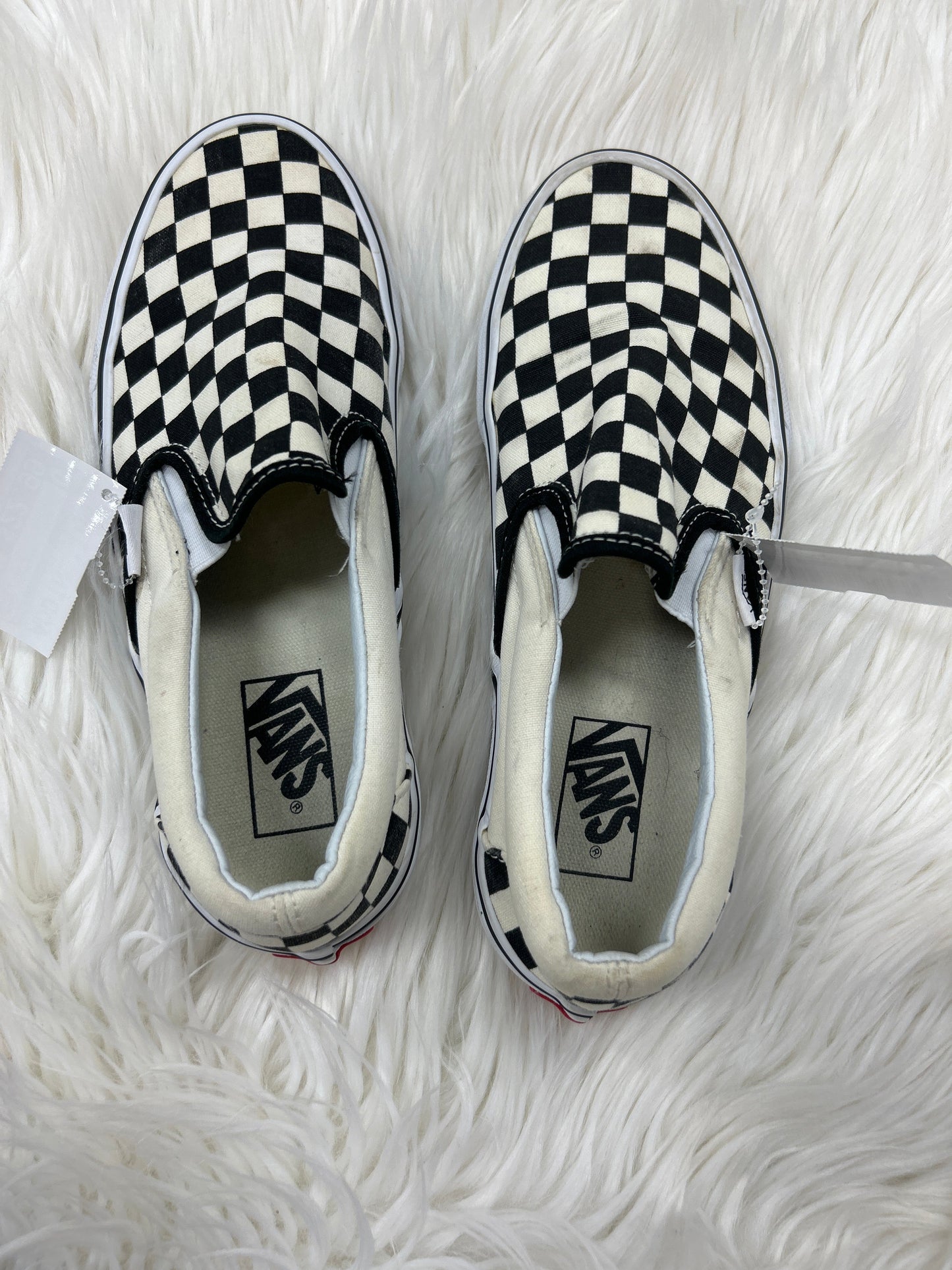 Shoes Sneakers By Vans In Black & Cream, Size:8.5