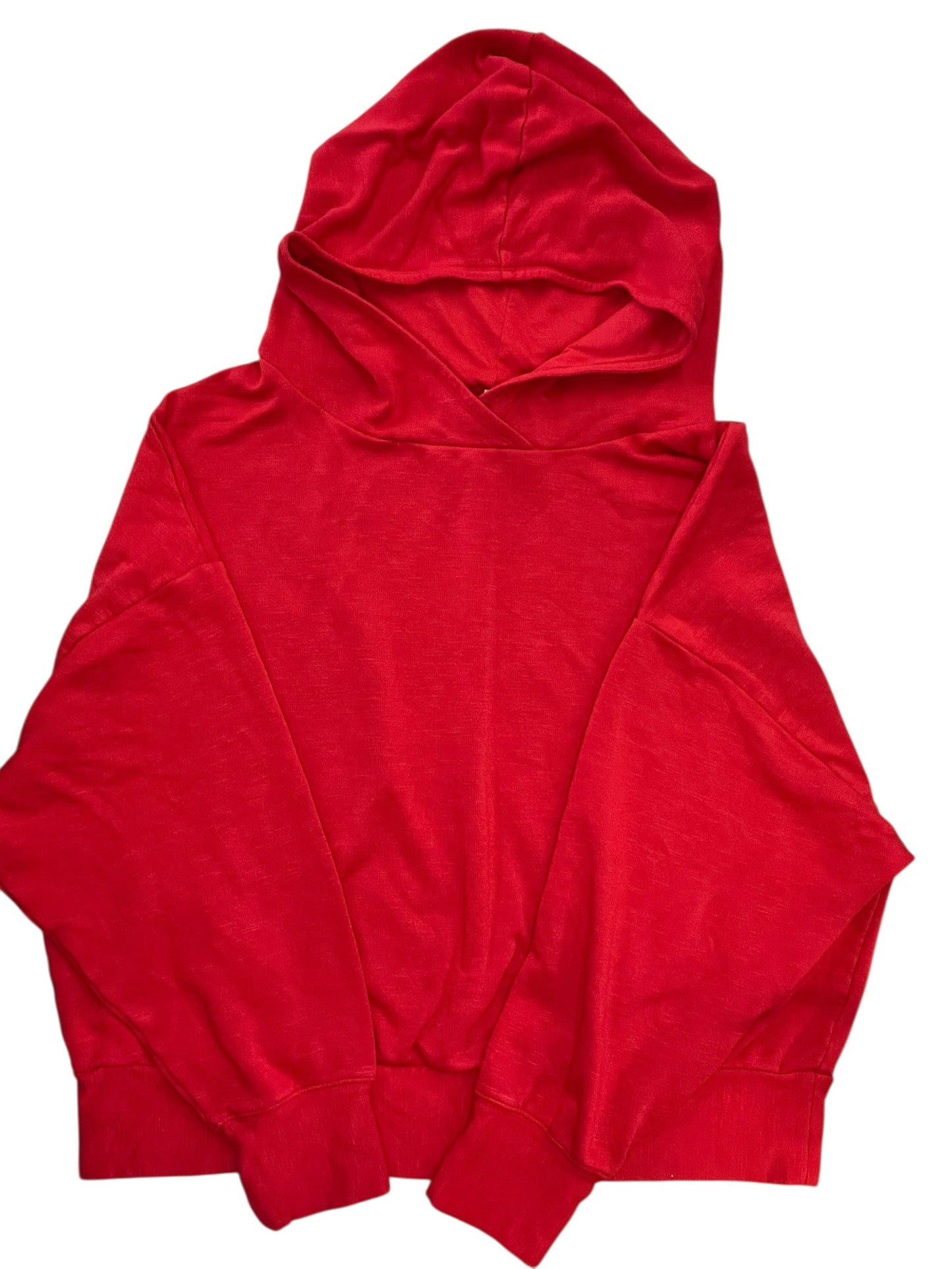 Athletic Top Ls Hoodie By Fabletics In Red, Size:1X