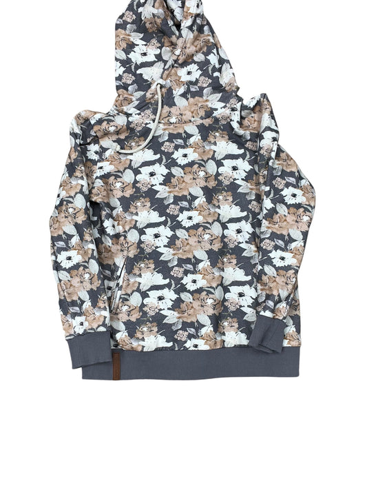 Sweatshirt Hoodie By Clothes Mentor In Grey & Tan, Size:Xl