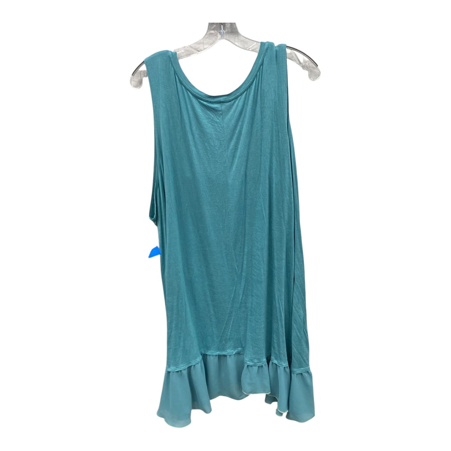 Top Sleeveless By Logo In Teal, Size:3X