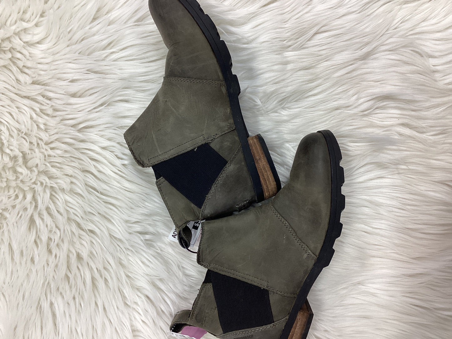 Boots Ankle Flats By Sorel In Green, Size:8