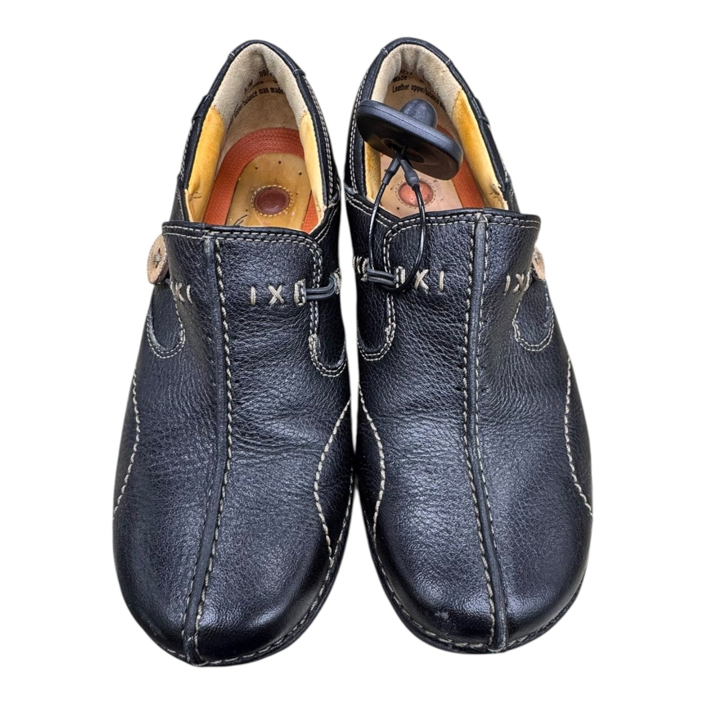 Shoes Flats By Clarks In Black, Size:5.5