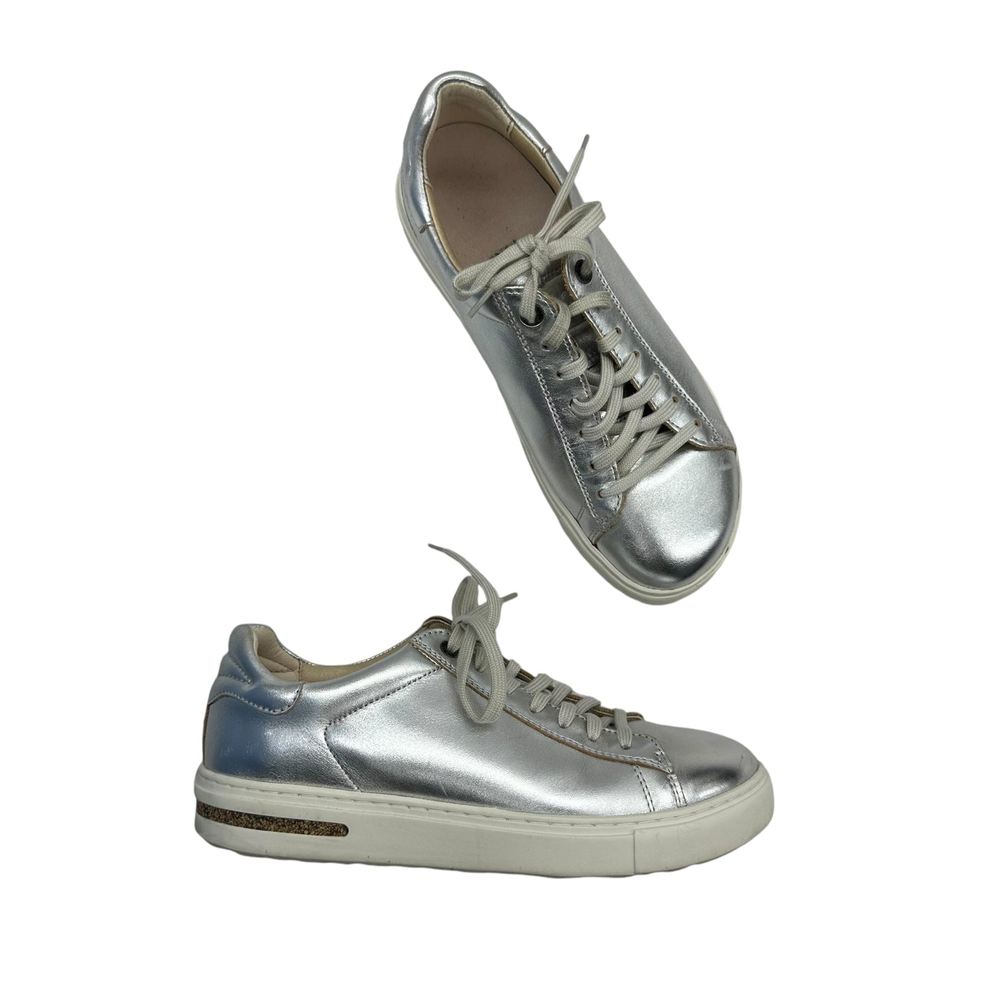 Shoes Sneakers By Birkenstock In Silver, Size:7.5