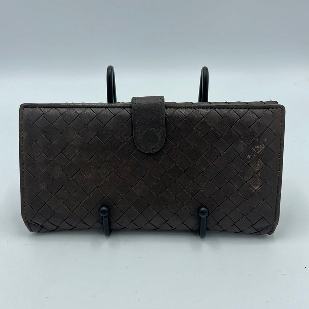 Bottega Veneta Intrecciato French Flap Continental Designer Wallet