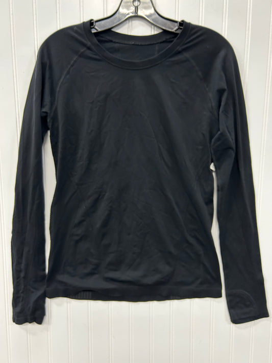 Athletic Top Ls Collar By Athleta In Black, Size:L