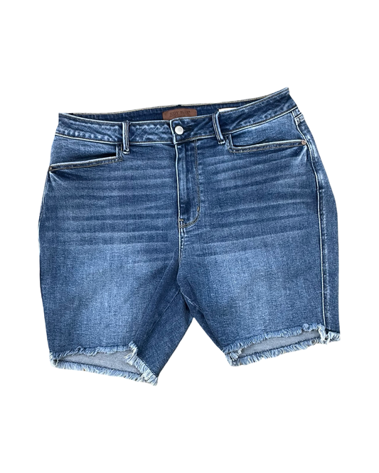 Shorts By Judy Blue In Blue Denim, Size:1X