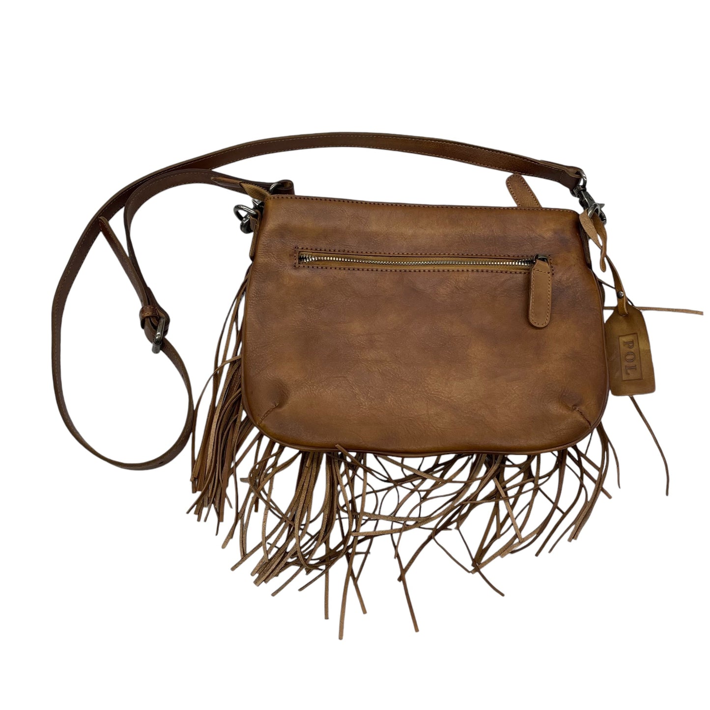 Crossbody Leather By Pol In Brown, Size:Medium