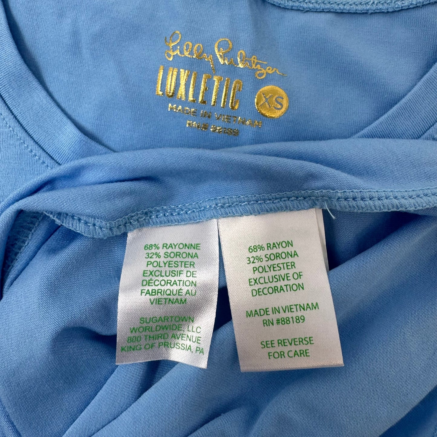 UPF 50+ Luxletic Westley Tank Top Designer By Luxletic Lilly Pulitzer In Blue, Size: Xs