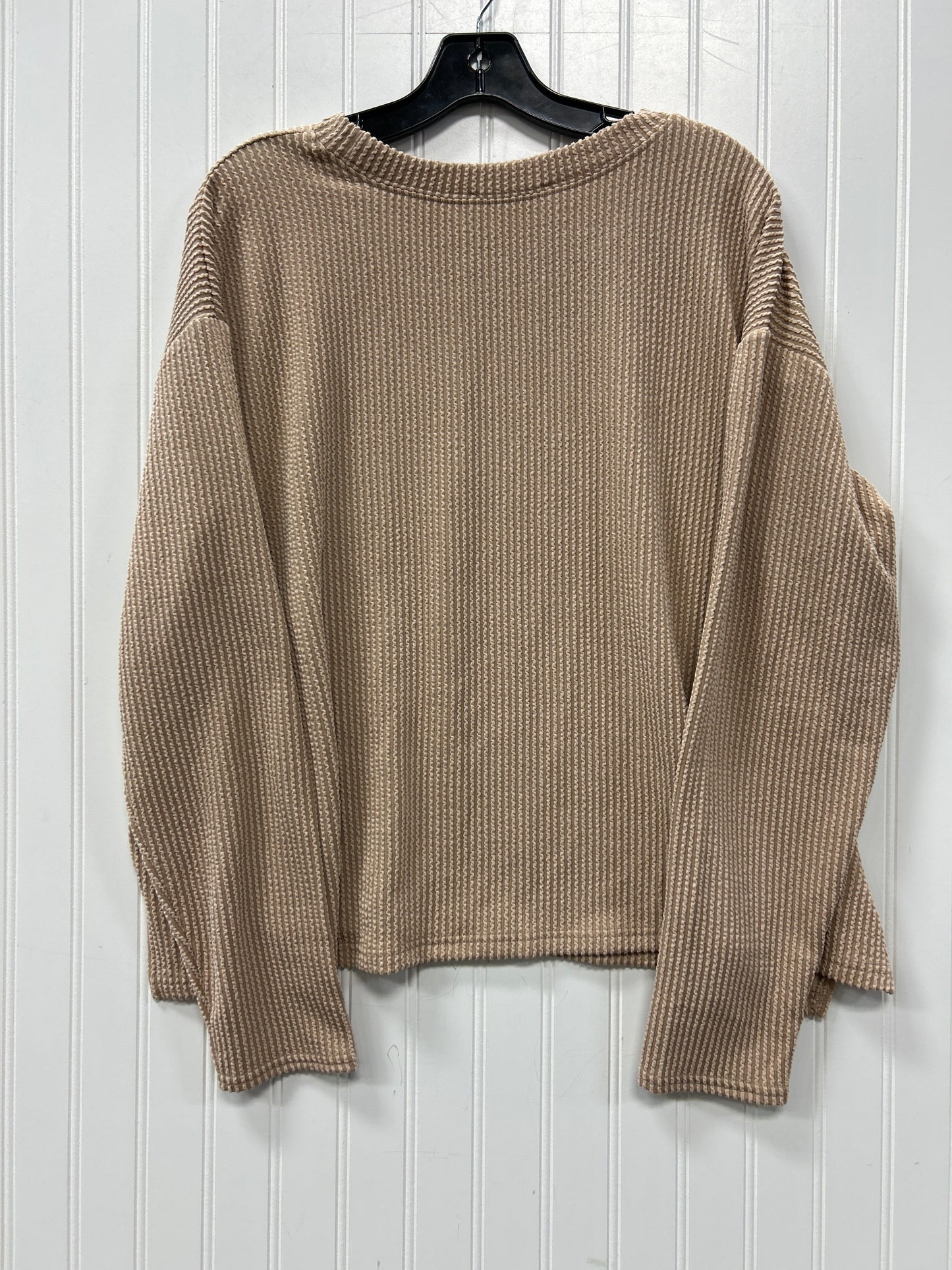 Top Ls By Zenana In Tan, Size:1X