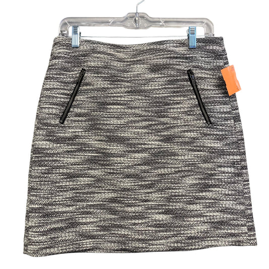 Skirt Mini & Short By Loft In Black & Cream, Size:4