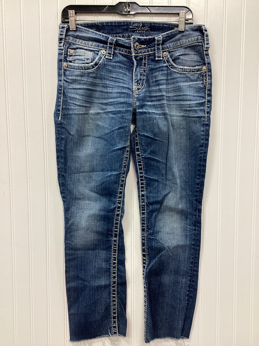Jeans Skinny By Silver In Blue Denim, Size:6