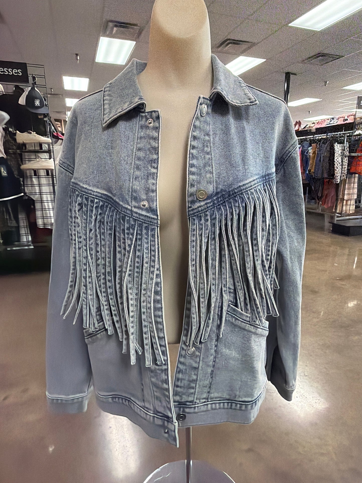 Jacket Denim By Gianni Bini In Blue Denim, Size:S