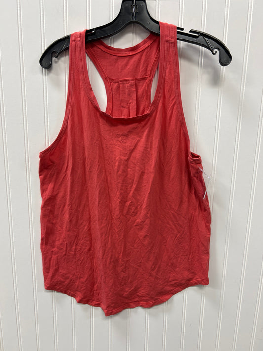 Athletic Tank Top By Lululemon In Orange, Size:L