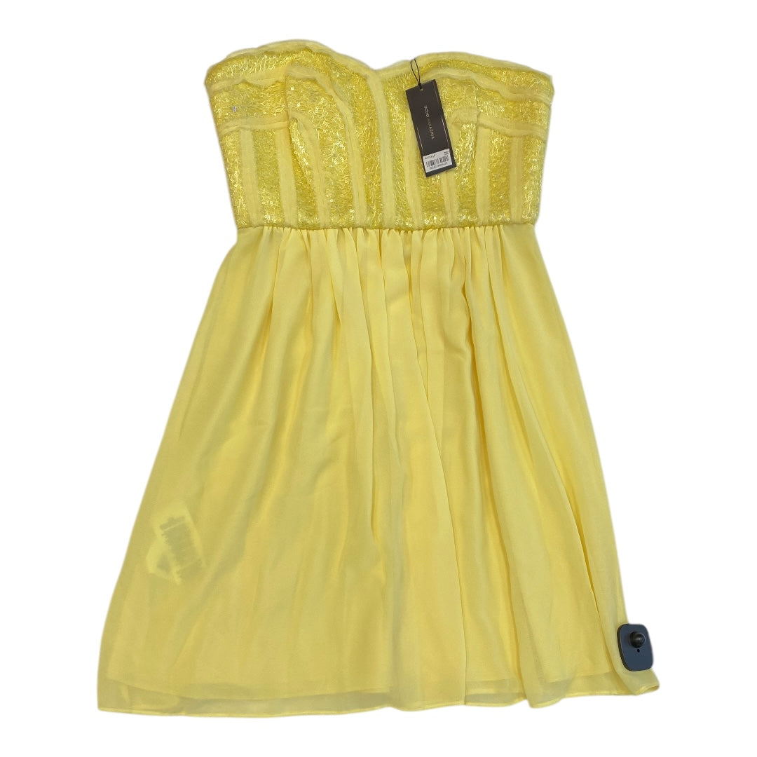 Dress Party Short By Bcbgmaxazria In Yellow, Size:8