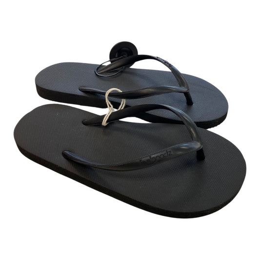Sandals Flip Flops By Clothes Mentor In Black, Size:6