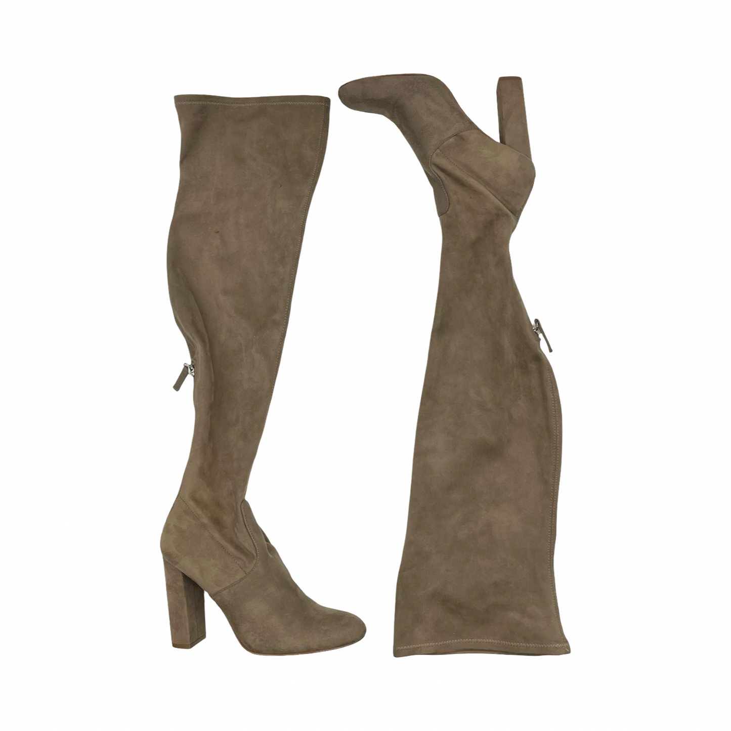 Boots Knee Heels By Steve Madden In Brown, Size:7.5