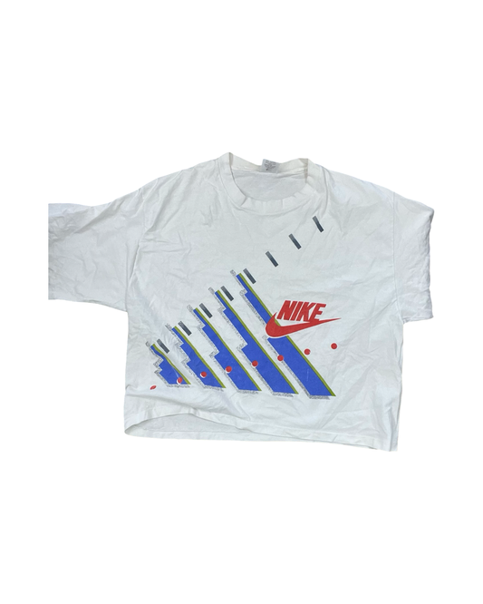 Athletic Top Ss By Nike In White, Size:L