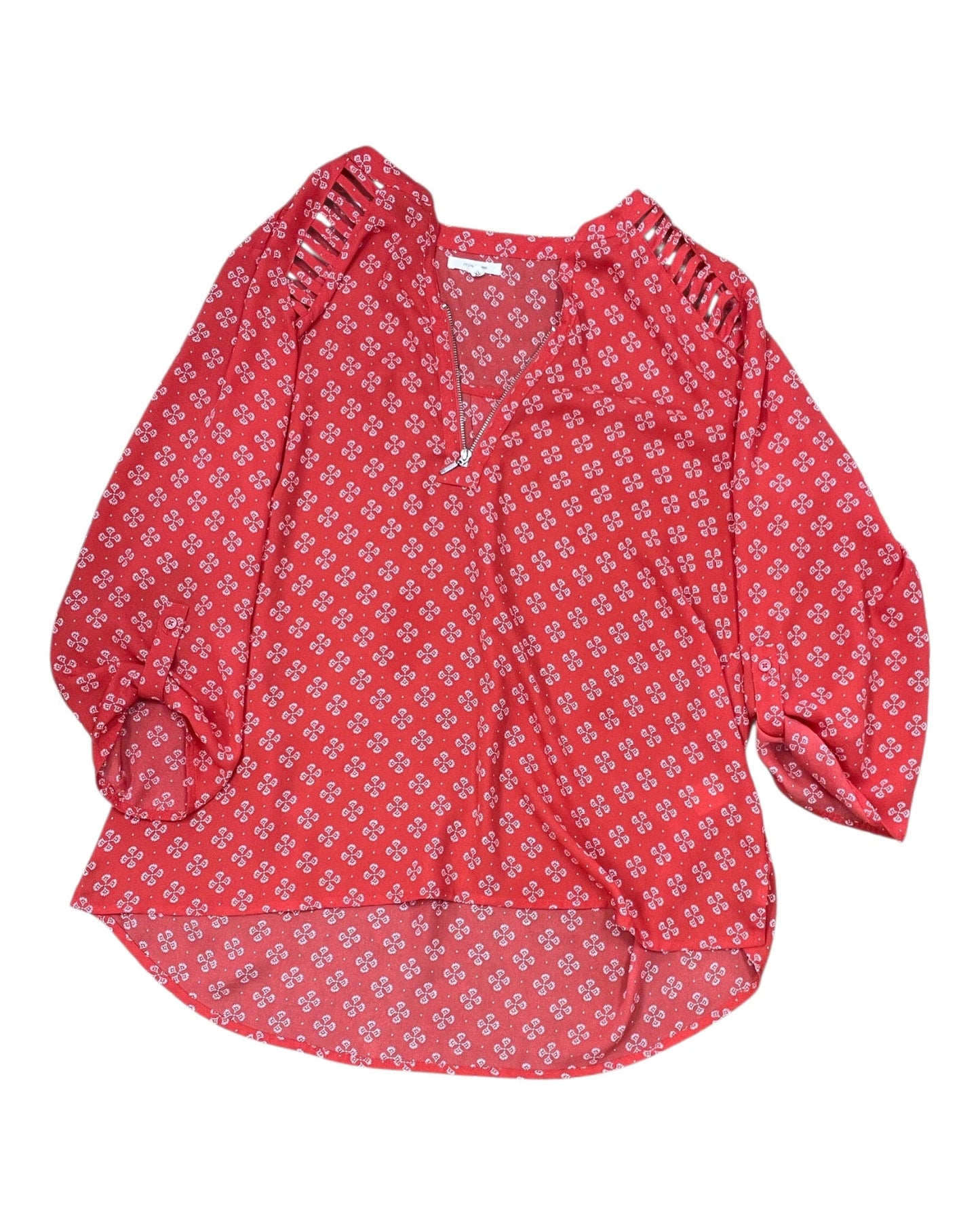 Top 3/4 Sleeve By Maurices In Red, Size:Xl