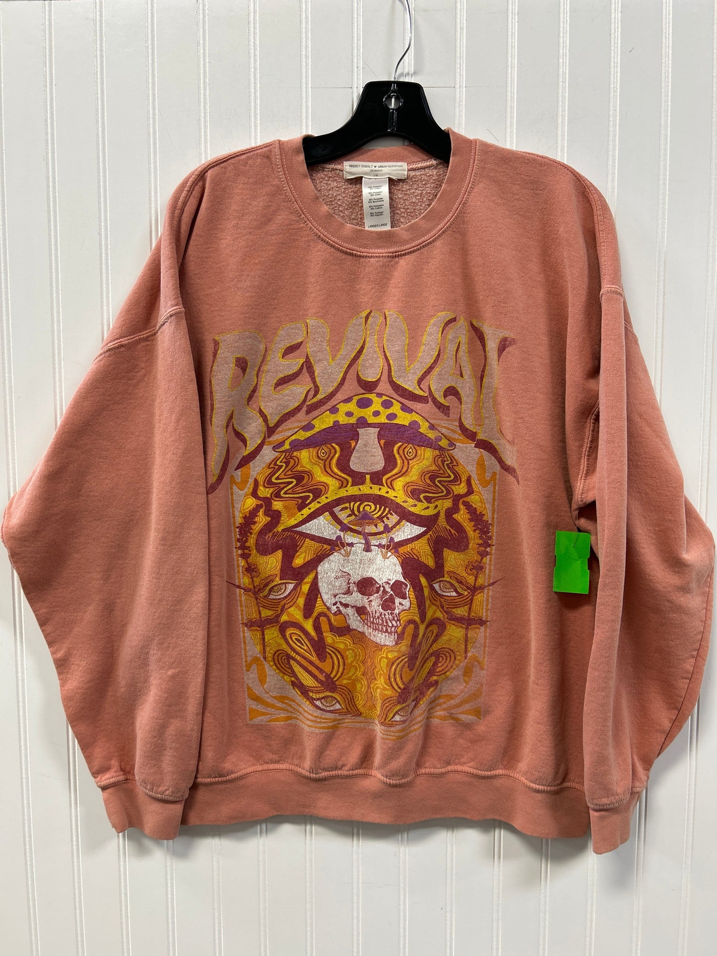 Sweatshirt Crewneck By Urban Outfitters In Orange, Size:L