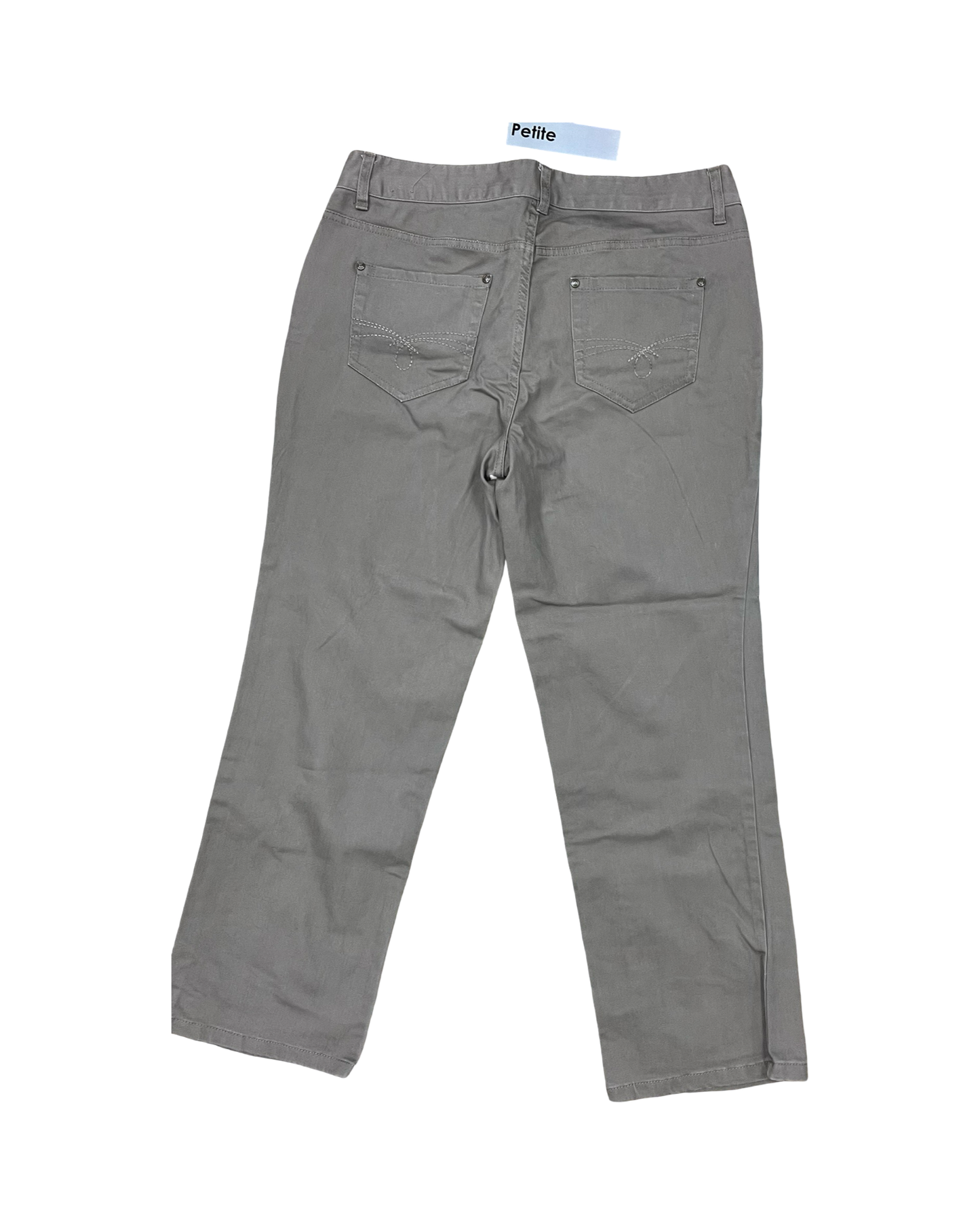 Jeans Straight By Christopher And Banks In Taupe, Size:12P