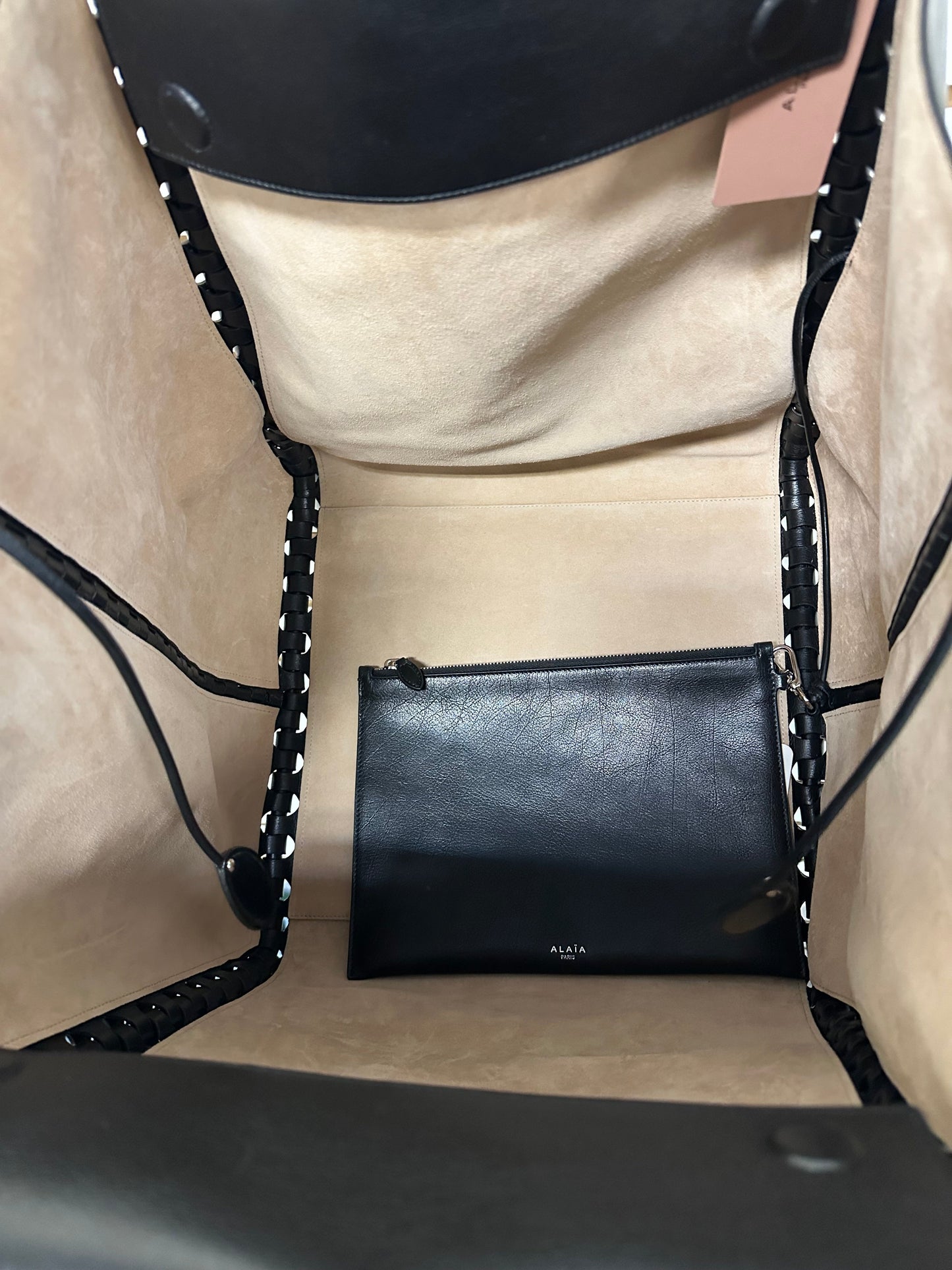 Tote Designer By Alaia, Size: Large