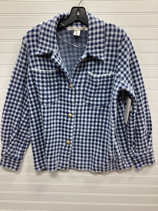 Jacket Fleece By Max Studio In Blue, Size:M