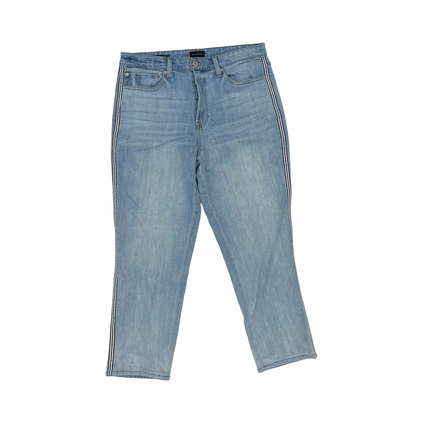 Jeans Straight By Talbots In Blue Denim, Size:12