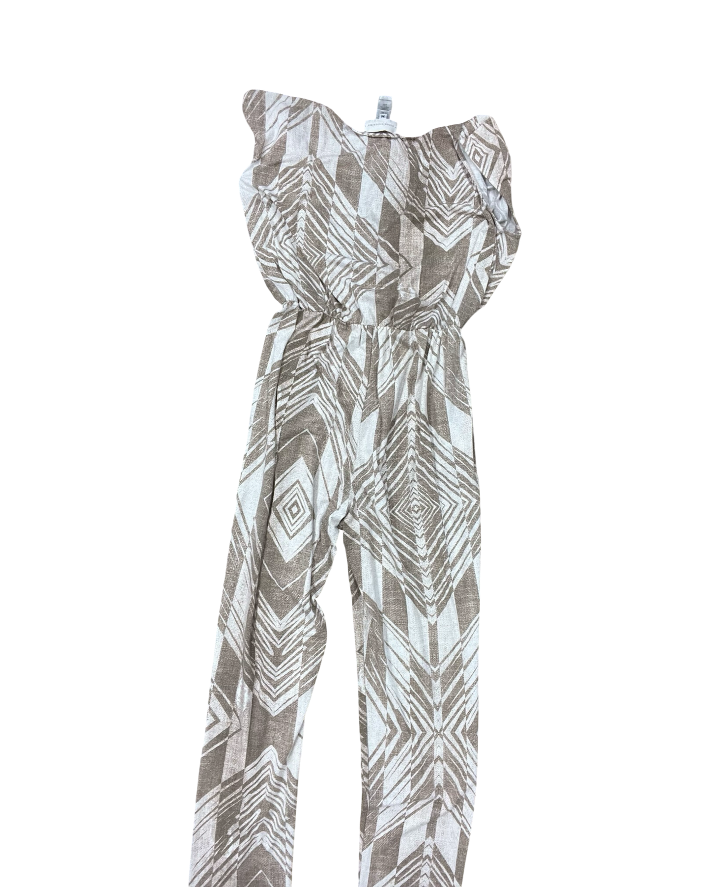 Jumpsuit By Corey Lynn Calter In Tan & White, Size:M