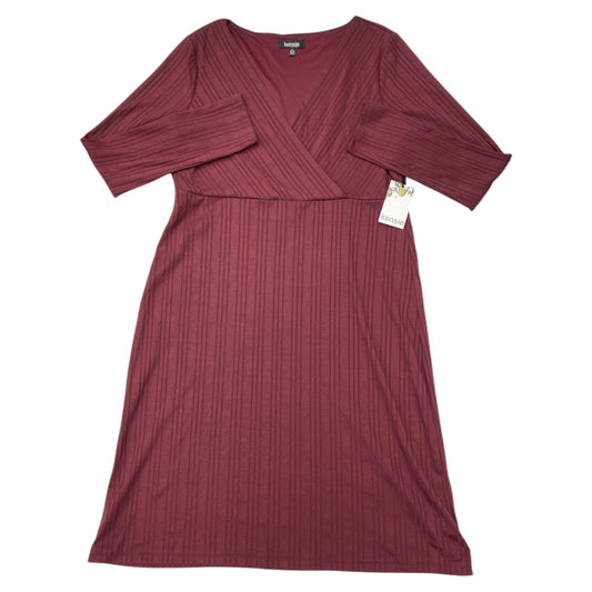 Dress Casual Midi By Kensie In Maroon, Size:Xl