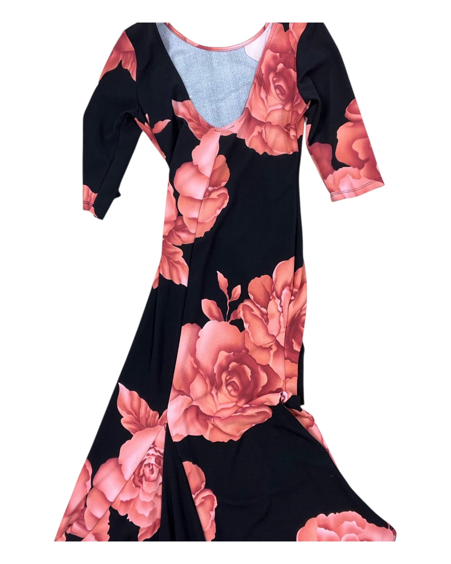 Dress Party Long By Clothes Mentor In Black & Orange, Size:Xl